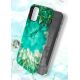 6. Kingxbar Agate Series elegante Hülle bedruckt mit Achat iPhone 12 mini grün