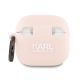 2. Karl Lagerfeld Silikon-Choupette-Kopf 3D-Hülle für AirPods 4 – Rosa
