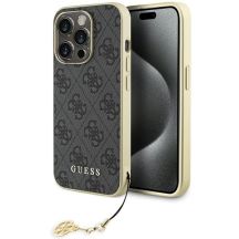 Guess GUHCP15LGF4GGR iPhone 15 Pro 6,1" grau/graues Hardcase 4G Charms Collection