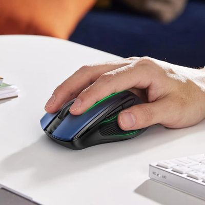 9. Ugreen MU006 kabellose optische Maus USB 2,4 GHz / Bluetooth 5.0 4000 DPI – blau