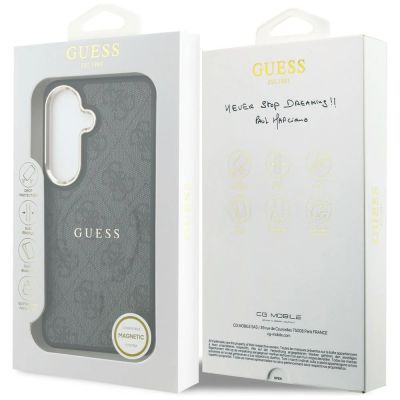 8. Guess 4G Embossed Ring MagSafe Hülle für Samsung Galaxy S26+ - Schwarz