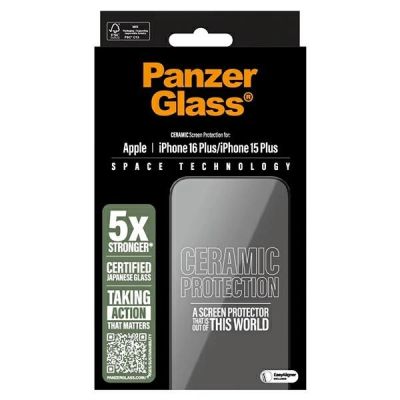 4. PanzerGlass Keramik-Displayschutz iPhone 16 Plus 6,7" Ultra-Wide Fit 2855