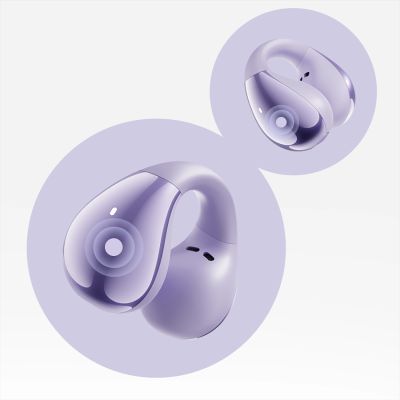 7. OWS QCY Crossky C30 Ohrhörer mit Clip, IPX4, Bluetooth 5.4 – Lila