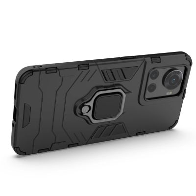 12. Ring Armor gepanzerte Hybrid-Hülle + magnetischer Halter für OnePlus Ace schwarz