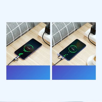 3. Ugreen Kabel 2in1 USB - Micro USB / USB Type C Kabel 1m 2.4A schwarz (30875)