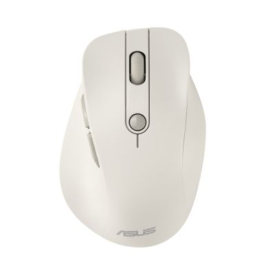 ASUS MD105 Kabellose Maus, Milchweiß, 2400 DPI, Dual-Mode-Funkverbindung (2,4 GHz und Bluetooth)