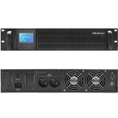 7. USV-Rack Qoltec Reiner Sinus LCD 3000VA 2400W Notstromversorgung