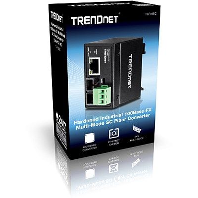 7. TRENDnet TI-F10SC Medienkonverter – Ethernet, Fast Ethernet – 10Base-T, 100Base-FX, 100Base-TX – RJ-45/SC-Multimode – bis zu 2 km – 1310 nm