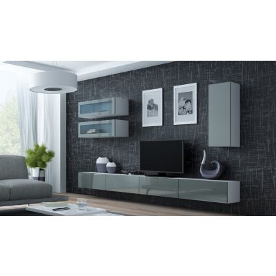 3. TV-Schrank VIGO '140' 30/140/40 weiß/grau glänzend