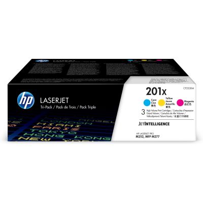 5. HP 201X 3er-Pack Original LaserJet XL Tonerkartuschen, Cyan/Magenta/Gelb