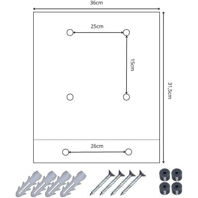 7. Briefkasten 36 x 9 x 31,3 cm 1067568 SASKA GARDEN