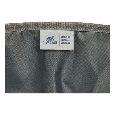 22. Rivacase Eden Rucksack Reiserucksack Olivgrünes gewachstes Leder (Pull-Up), Polyester, recyceltes Polyethylenterephthalat (rPET)