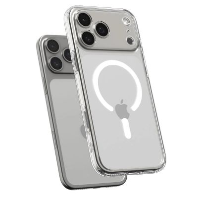 4. Spigen Ultra Hybrid MagSafe Case für iPhone 17 Pro Max - Klar und Weiß