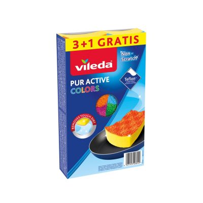 Vileda Pur Active Colors Geschirrspüler 4-teilig.