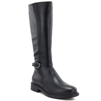 10. Sergio Leone KZ-32-S schwarze Leder-Damenstiefel