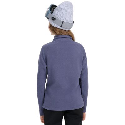 8. Fleece-Sweatshirt für Mädchen 4F F060 marineblau 4FJWAW25UFLEF060 31S