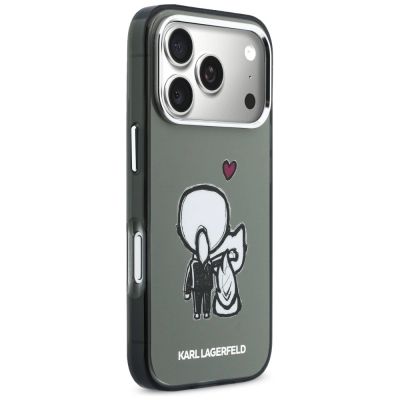 4. Karl Lagerfeld Karl & Choupette MagSafe Back Case für iPhone 17 Pro - Schwarz