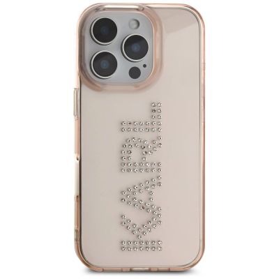 3. Karl Lagerfeld IML Strass Logo iPhone 16 Pro Max Hülle - Rosa