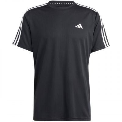 Herren adidas Train Essentials 3-Streifen Trainings-T-Shirt Schwarz IB8150