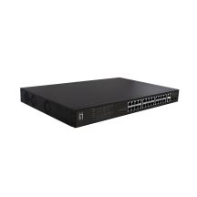 LevelOne FE PoE+ Switch 28-Port 19" 390W 1Gbps