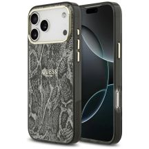 Guess MagSafe-Hülle mit Pythonmuster für iPhone 17 Pro Max – Schwarz