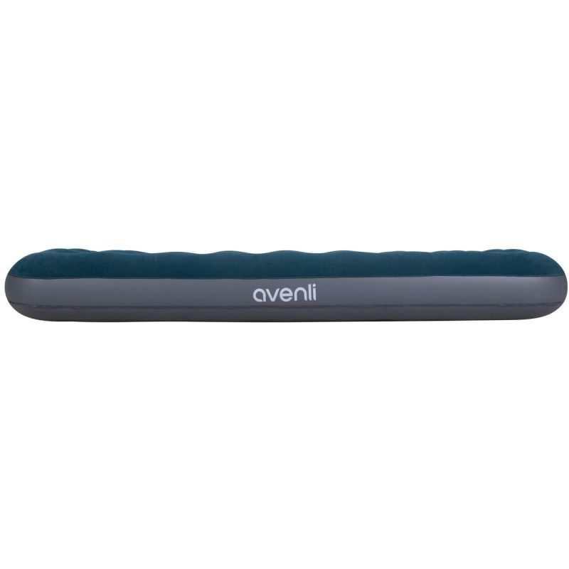 37. Beflockte Matratze für 2 Personen mit integrierter Fußpumpe 191x137x22cm 24131
