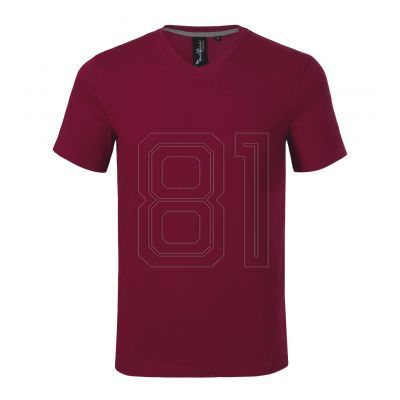 2. Malfini Action T-Shirt mit V-Ausschnitt M MLI-70086 Granatrot