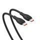 3. Baseus Pudding Series USB-C-Kabel – USB-C 100 W 1,2 m – Schwarz