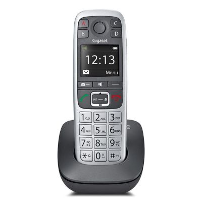 2. Gigaset E560 DECT-Telefon, Anruferkennung, Schwarz, Silber
