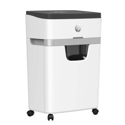6. HP ONESHRED Aktenvernichter 12MC, Mikroschnitt, P-5, 12 Blatt, 25 l, lichtgrau