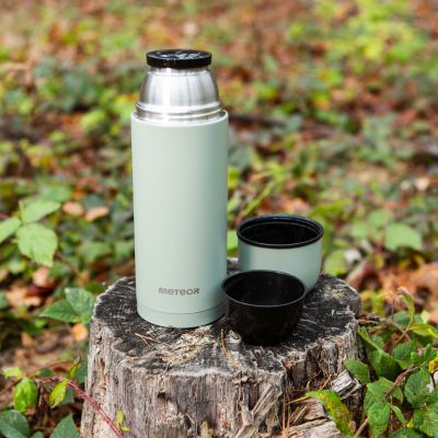 13. Thermos Meteor 1000 ml für Reisen, Tourismus, Zuhause, Arbeit 17249 2 Tassen