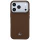 3. Mercedes Leder-Halbhülle in Holzoptik mit MagSafe-Funktion für iPhone 17 Pro Max – Braun