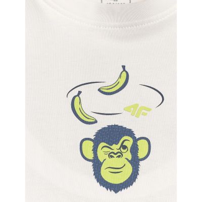 6. Locker geschnittenes Jungen-T-Shirt mit Aufdruck 4F 4FJRSS26TTSHM4276-10S