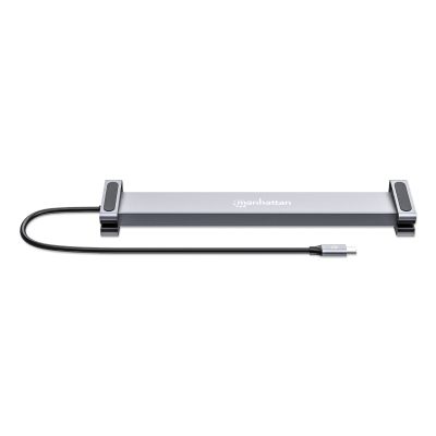11. Manhattan 190398 Kabelgebundene Dockingstation USB 3.2 Gen 1 (3.1 Gen 1) Typ-C Grau