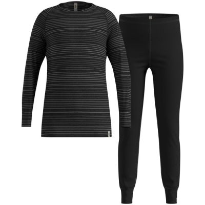 Thermounterwäsche - Odlo Set lang ACTIVE WARM SET Größe 152cm Schwarz