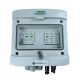 Hermetische IP65-EMITER-Anschlussbox für DC/AC mit Noark 1000V DC-Überspannungsableiter Typ 2, 1 x PV-String, 1 x MPPT // Noark AC-Begrenzer Typ 2, 16A 1-F