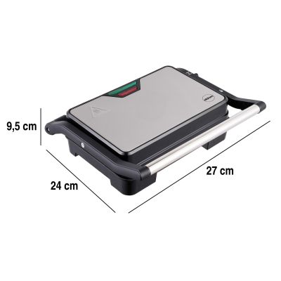 4. ELDOM KONTAKTGRILL GK110 800W SCHWARZ UND SILBER