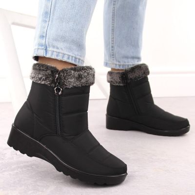 3. Damen-Schneestiefel mit Fellfutter, schwarz, Vinceza 86231
