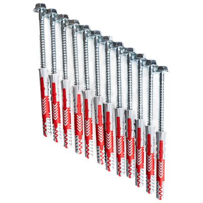 2. FISCHER Spreizdübel 10x80 mit Schrauben für BenchK Sprossenwände, 12 Stück, BENCHK PS12