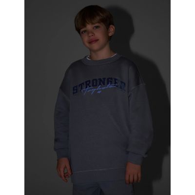 8. Lockerer Jungen-Sweatshirt ohne Kapuze 4F 4FJRSS26TSWSM2635-24S
