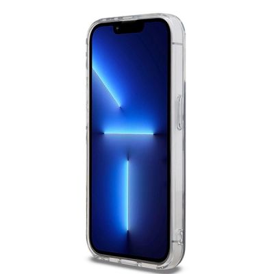 5. DKNY IML Checkered Mono Pattern Hülle für iPhone 15 Pro – Schwarz