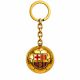 7. Original lizenzierter FC Barcelona Schlüsselanhänger in Form eines goldenen Balls mit dem Wappen B7081