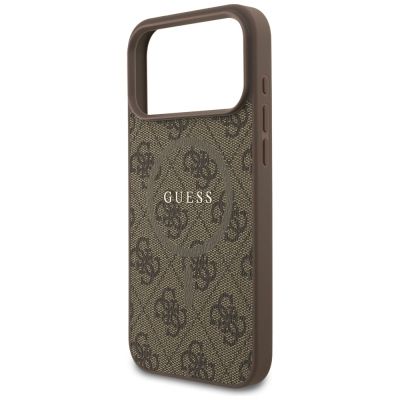 6. Guess 4G Ring Classic Logo MagSafe Hülle für iPhone 17 Pro Max – Braun