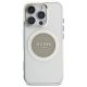 3. Guess IML Metal Colored Circle Classic Logo MagSafe Hülle für iPhone 16 Pro - Grau