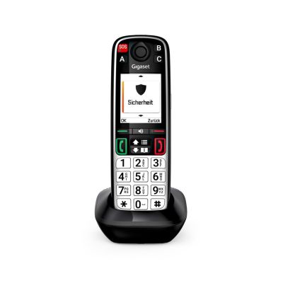 2. Gigaset EASY 500HX Analog/DECT-Telefon mit Anrufernamen und -ID, Schwarz/Silber