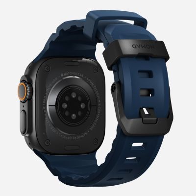 2. Nomad Rocky Point Armband, schwarzes Leder, Titan