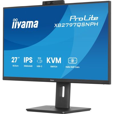 12. iiyama ProLite XB2797QSNPH-B1 27-Zoll-IPS-LCD-Monitor (4 ms, 2560 x 1440 Pixel, 350 cd/m², HDMI/DP/USB 2) Schwarz