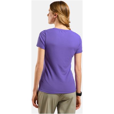 6. Damen-T-Shirt ODLO F-DRY RIDGELINE, Rundhals, kurzärmelig, violett
