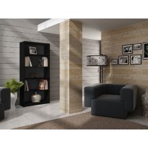 BÜCHERREGAL 80 CM SCHWARZ