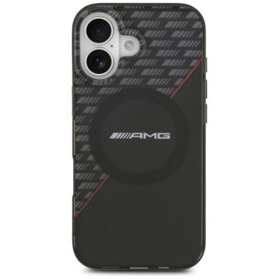 3. AMG Double Layer Transparent Rhombs MagSafe Case für iPhone 17 - Schwarz und Rot
